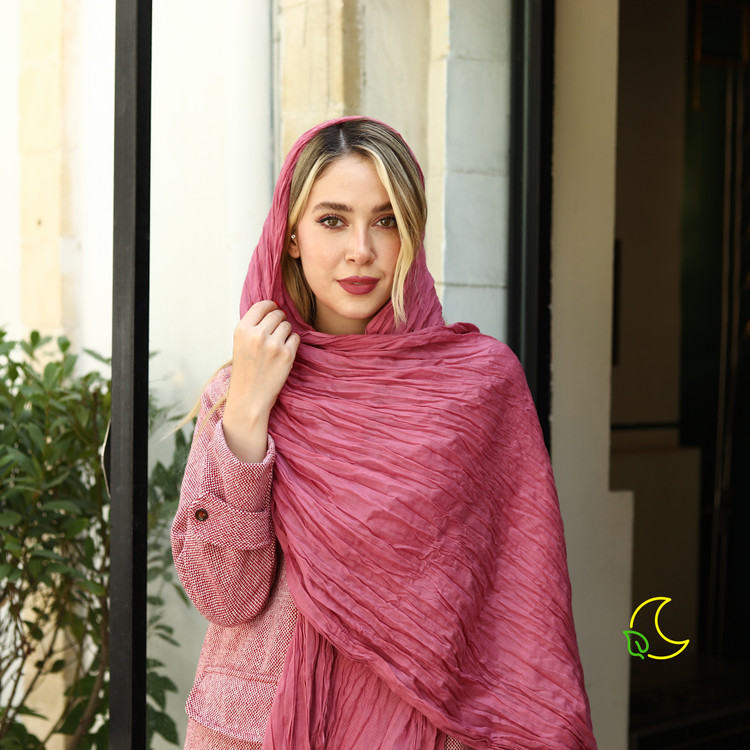 شال چروک بلند ، وال نخی هندی - فروشگاه ماه و برگ
