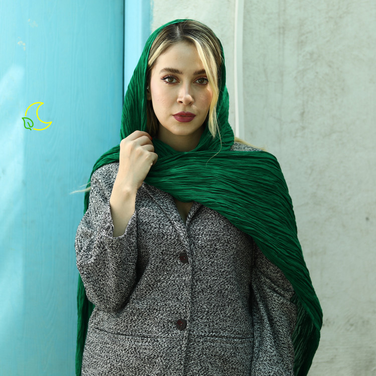 شال چروک بلند ، وال نخی هندی - فروشگاه ماه و برگ