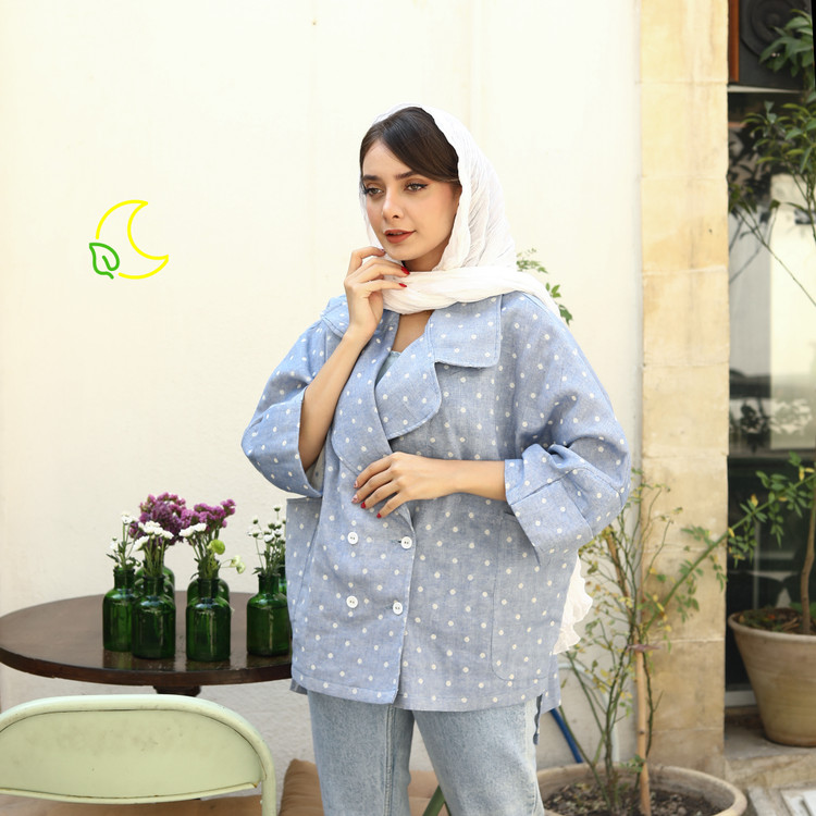 شال چروک بلند ، وال نخی هندی - فروشگاه ماه و برگ
