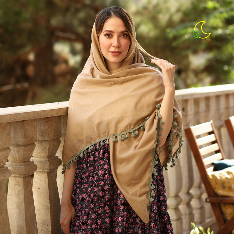 روسری بزرگ جنس وال نخی هندی - فروشگاه ماه و برگ