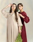 پیراهن بلند زنانه جنس لینن کد ۲۸۶