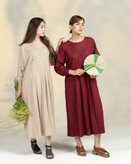 پیراهن بلند زنانه جنس لینن کد ۲۸۶
